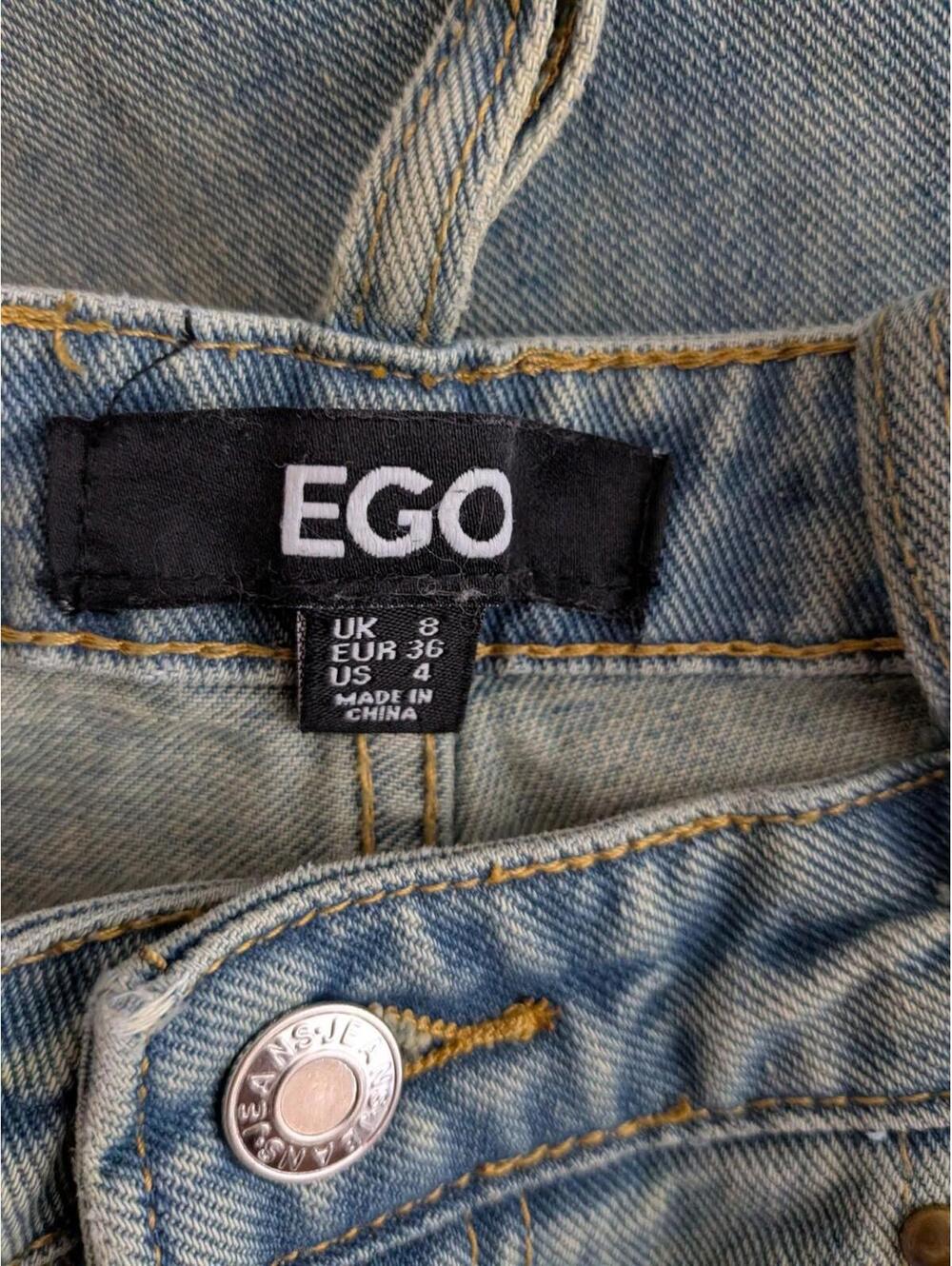 ego strappy waisted studded detail flare jeans blue vintage Size 4 No Belt - Picture 7 of 7